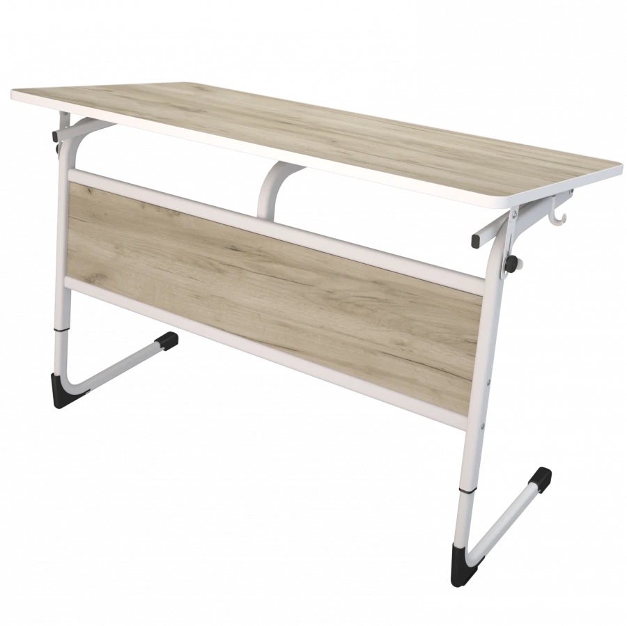 Adjustable Student Desk for Two with Tilting Top Model FrPU3r.2.3-5