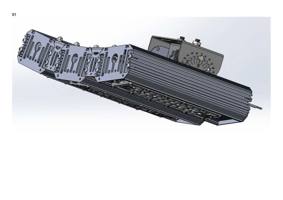 Industrial Design LED Light "MTM IoT" Series CUBE 160 Three Modules Side Connection 10 Degrees Console Mount