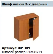 خزانة منخفضة ذات بابين "فورمولا" نموذج FR 309
