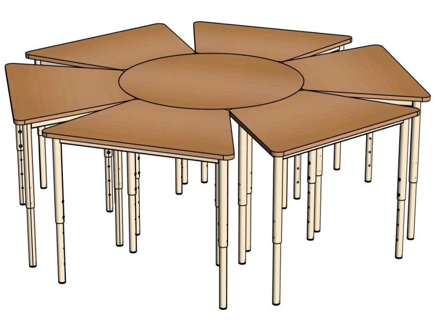 Flower Metal Frame Table Set for Preschool Activities SD37