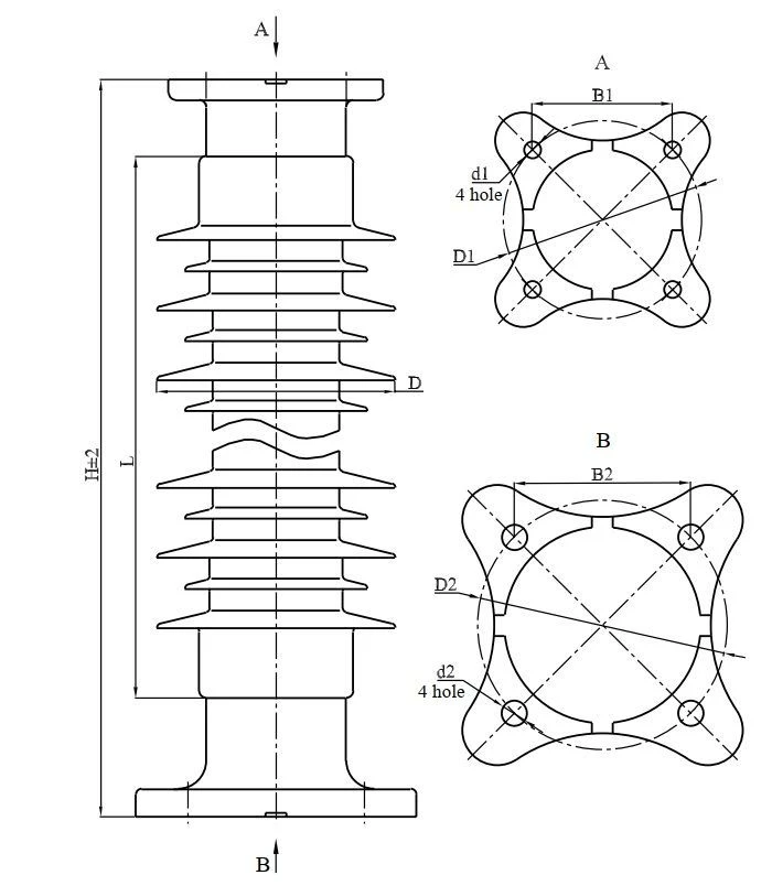 Insulator Support Rod with Protective Shell OCK 10-110-G01-3
