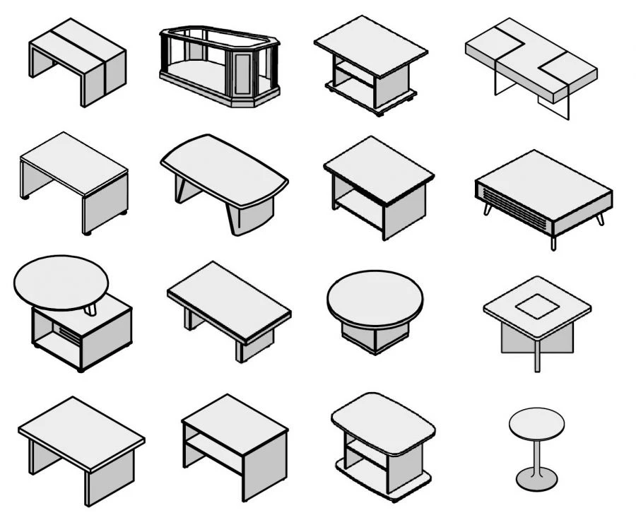طاولة قهوة مكتبية - نماذج متنوعة