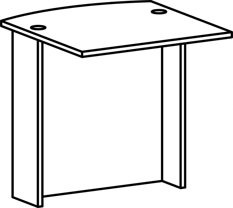 Low Stand with Two Cable Holes 8505 for Waiting Area "Galant