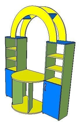 Store Table-Shelf 'Magazin' FН.МДУ.01.38.00.00.00