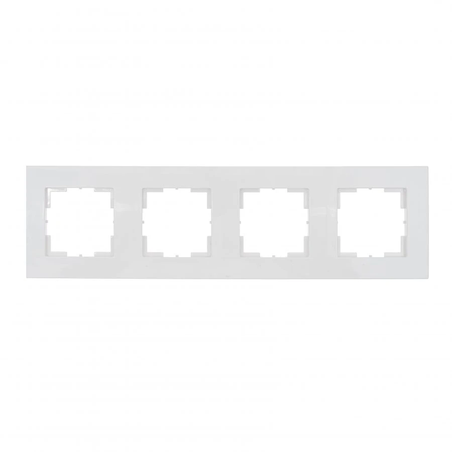 White Four-Place Frame for Electrical Installations (Axiom Model)