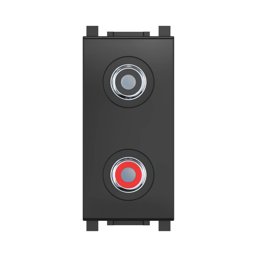 CADUCEUS ALING Experience Audio Socket 2xRCA, 1M, Black (Soft Touch) - Art. 74281.E1