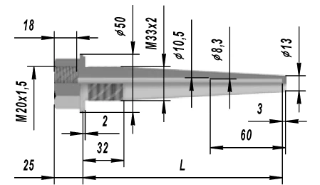 Protective Sleeve for Thermoelectric Sensors 015-15