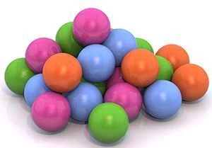 Colorful Inflatable Balls Set, 8 cm Diameter (30 pcs in net)