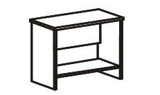 Stylish Plus Series Side Table with Shelf