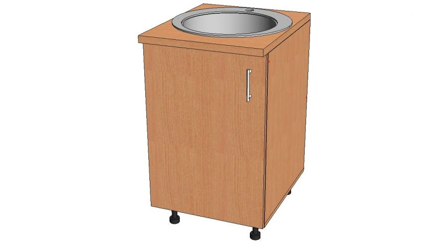 Corner Table with Built-in Sink, Model: SMU