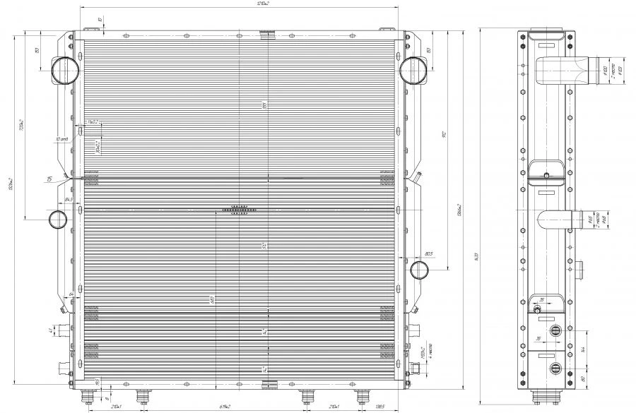 Engine Cooling Radiator Block T-780B.1301.000