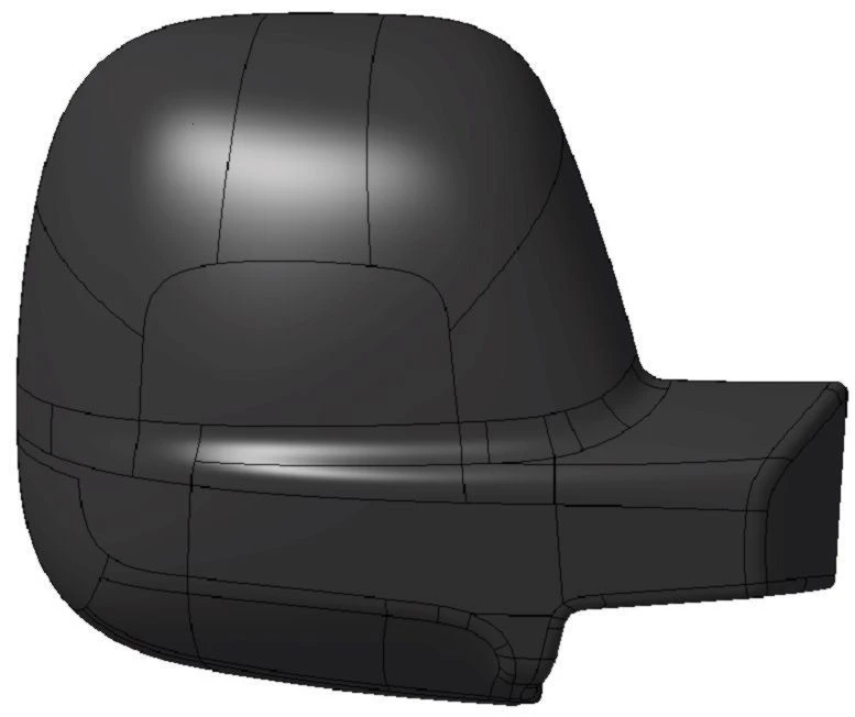 Textured Right Mirror Cover for Vehicles 1679995581