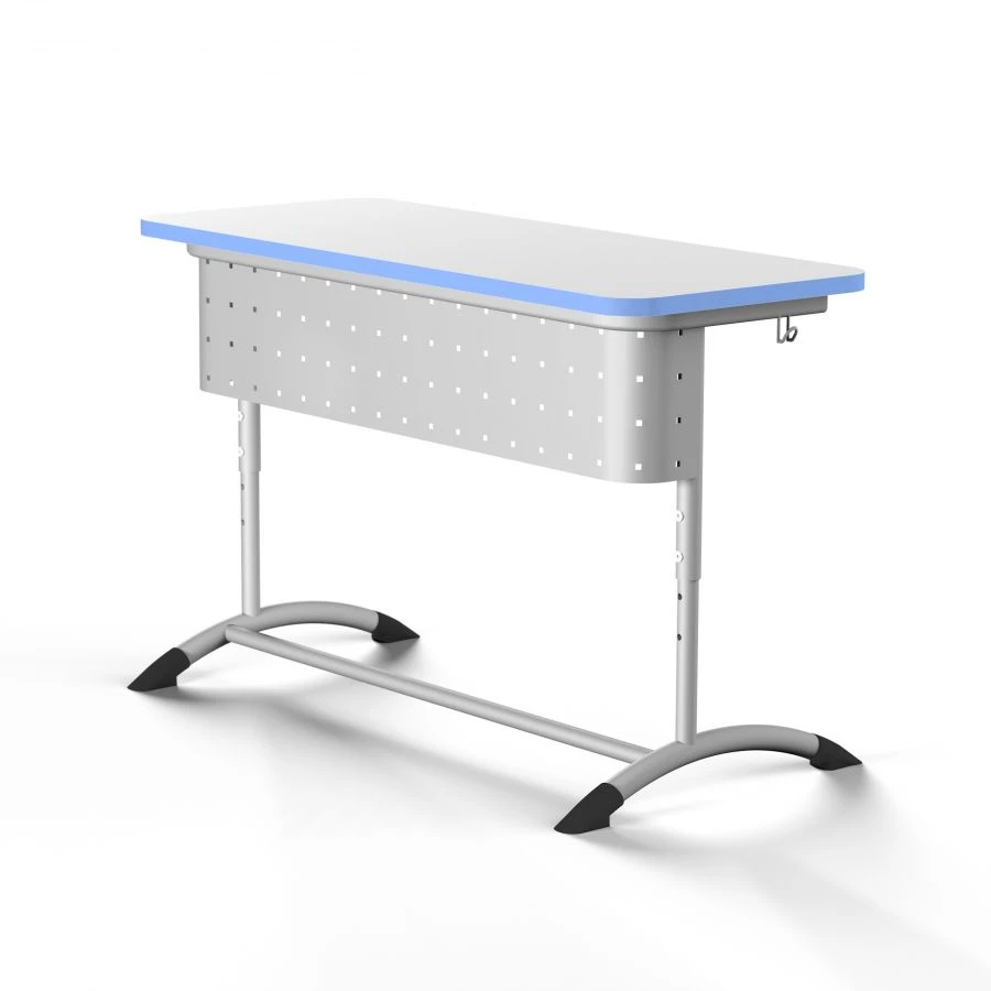 Adjustable Height Two-Seat Student Desk with Tilted Surface, SURN-2