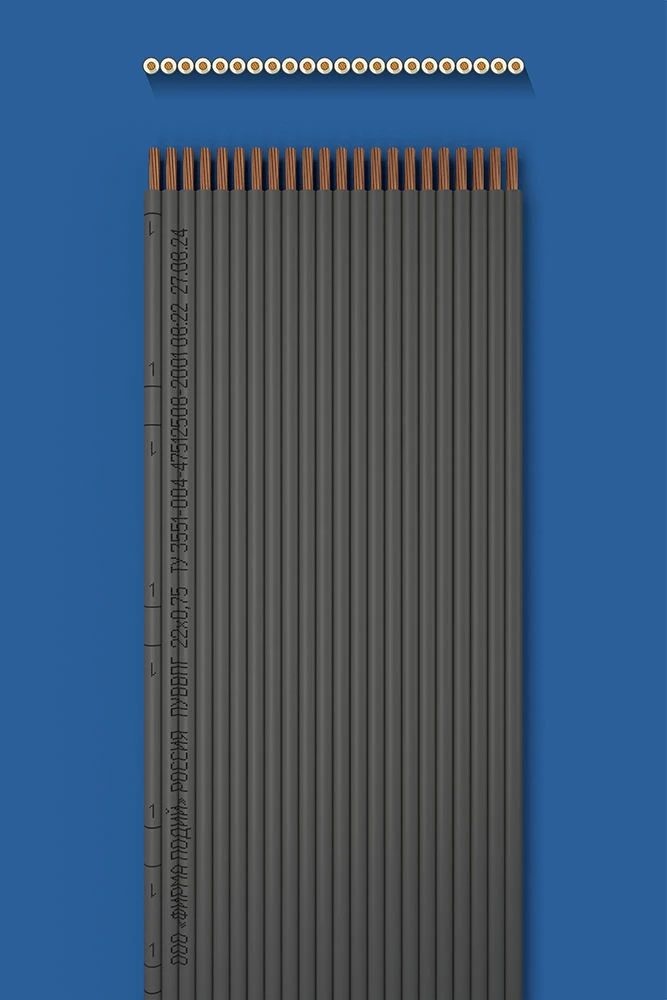 Flat Installation Wire with Double Insulation PUVVP 22x0.75