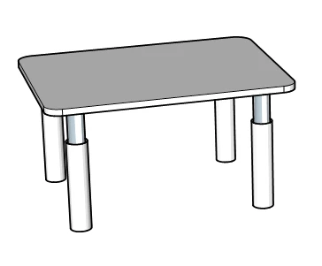 Adjustable and Non-Adjustable Single Seat Table