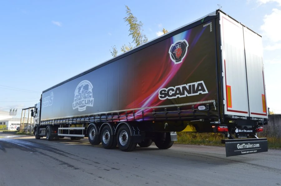 شبه مقطورة منصة خيمة ثلاثية المحاور FS-453TC