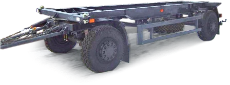 مقطورة حاويات 853322 - منصة معدنية مع أجهزة تثبيت الحاويات