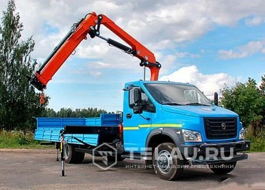 Diesel Truck with Board Platform and Crane, Model 28181-0