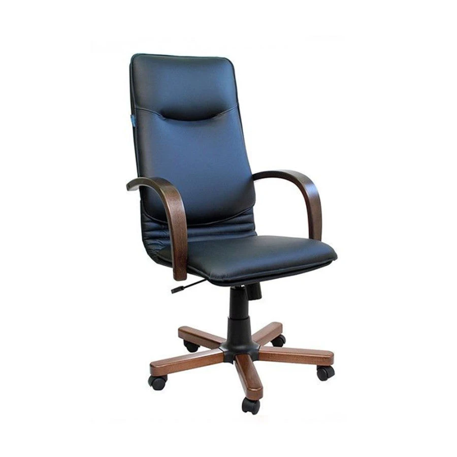 NOVA Upholstered Armchair with Wooden Frame and Metal Base