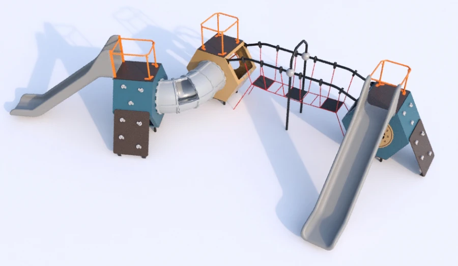 مجمع ألعاب للأطفال للألعاب المواضيعية وتطوير اللياقة البدنية، النموذج 115.83.00