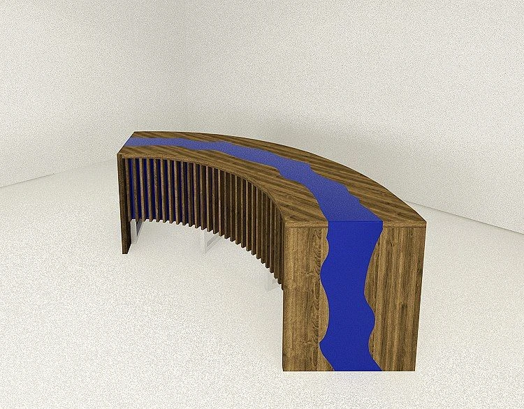 Conference Presidential Table with Epoxy Resin Finish