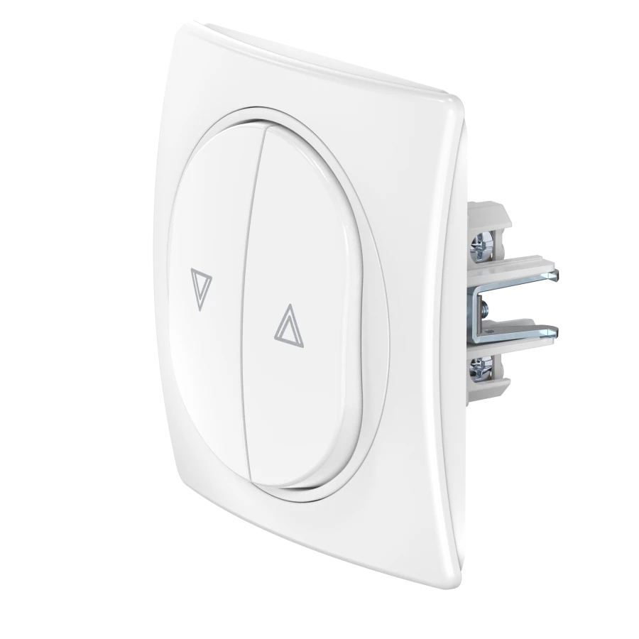 CADUCEUS ALING EON Hidden Installation Switch for Roller Shutters 10A, 250V, White, Art. E6075.00