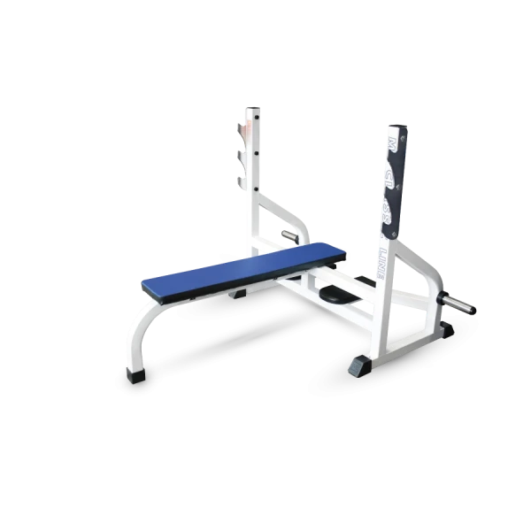 Weight Bench for Barbell Press with Radial Bends