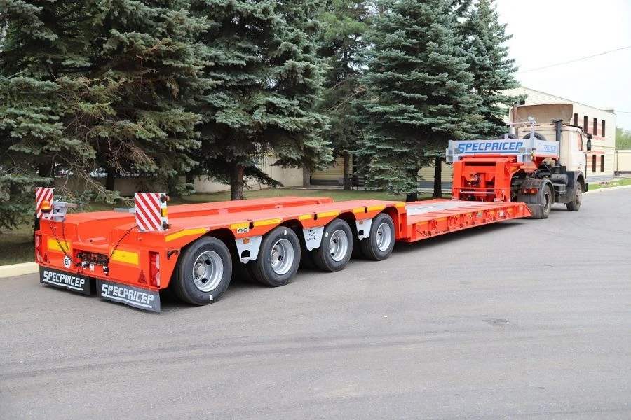 Low-Deck Four-Axle Semi-Trailers Model 9942D4 for Heavy Loads