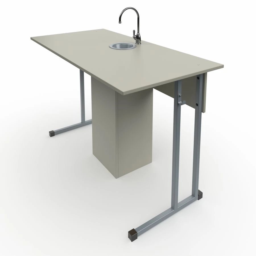 Laboratory Student Table with Plumbing Features