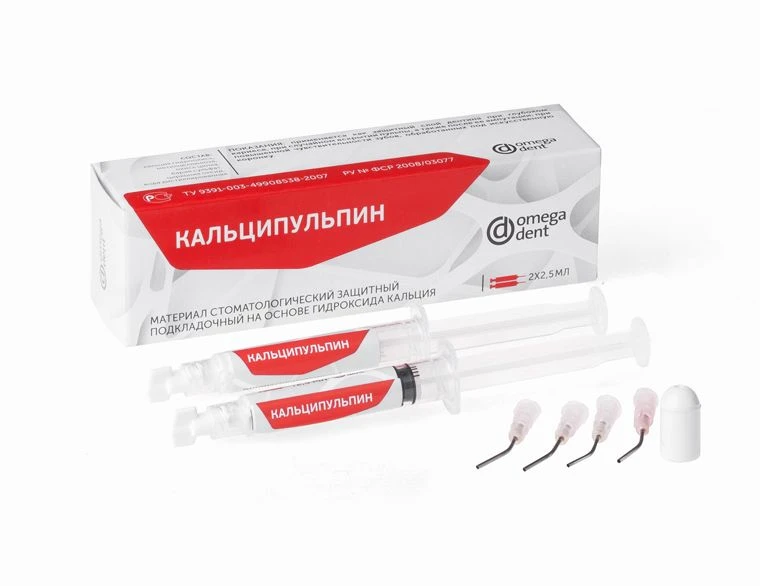 مادة حماية الأسنان "كالسيفولبين" القائمة على هيدروكسيد الكالسيوم