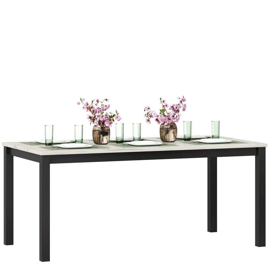 Techno Table LD.678040.000 (White/Black Craft Oak)
