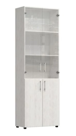 Functional Closed Wooden Office Shelf for Public Spaces