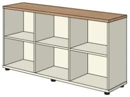 Wooden Office Shelving Unit "Rio Base