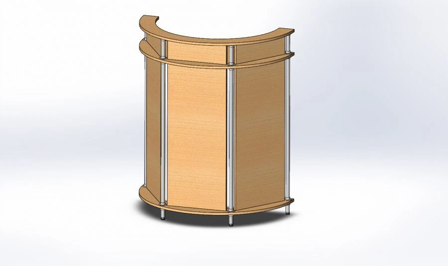 منصة خشبية للتقديم