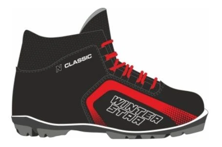 Winter Star Classic Ski Boots Black (Red Logo) Size S