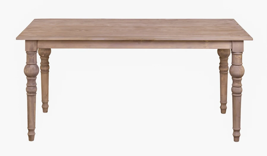 طاولة طعام خشبية مع قاعدة صلبة من الزان