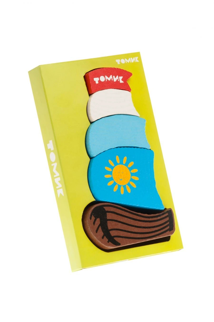 Colorful Non-Axis Pyramid Toy - Ship (5 Pieces) Model 511