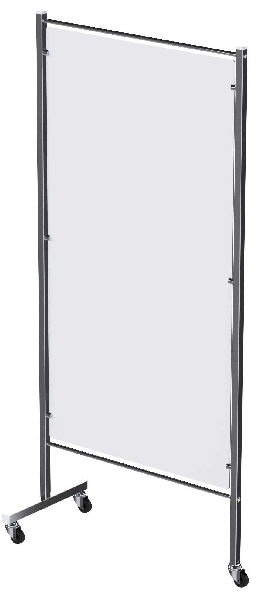 Stainless Steel Medical Screen on Wheels, Single Section, Model MSK-5303PM