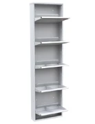 Shoe Storage Cabinet with Folding Shelves - Gray