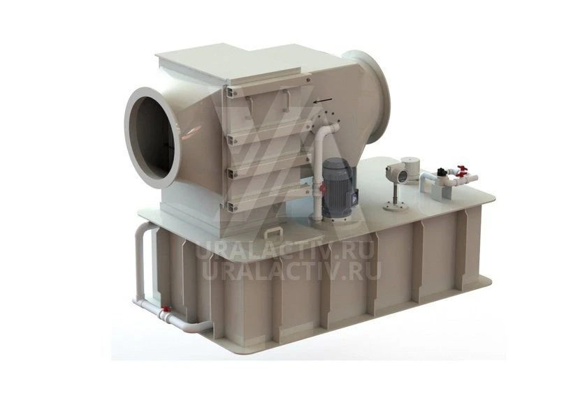 Compact Horizontal Wet Gas Scrubber KHMVENT GM-2