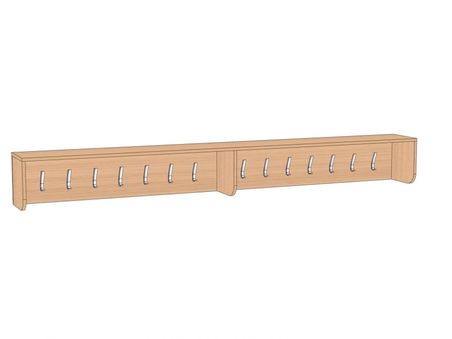 Wall-mounted coat rack 2250x250x250 mm model VN-14