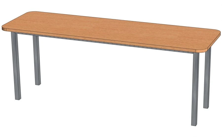 Bench SKt-1 with LDF Seat and Steel Frame