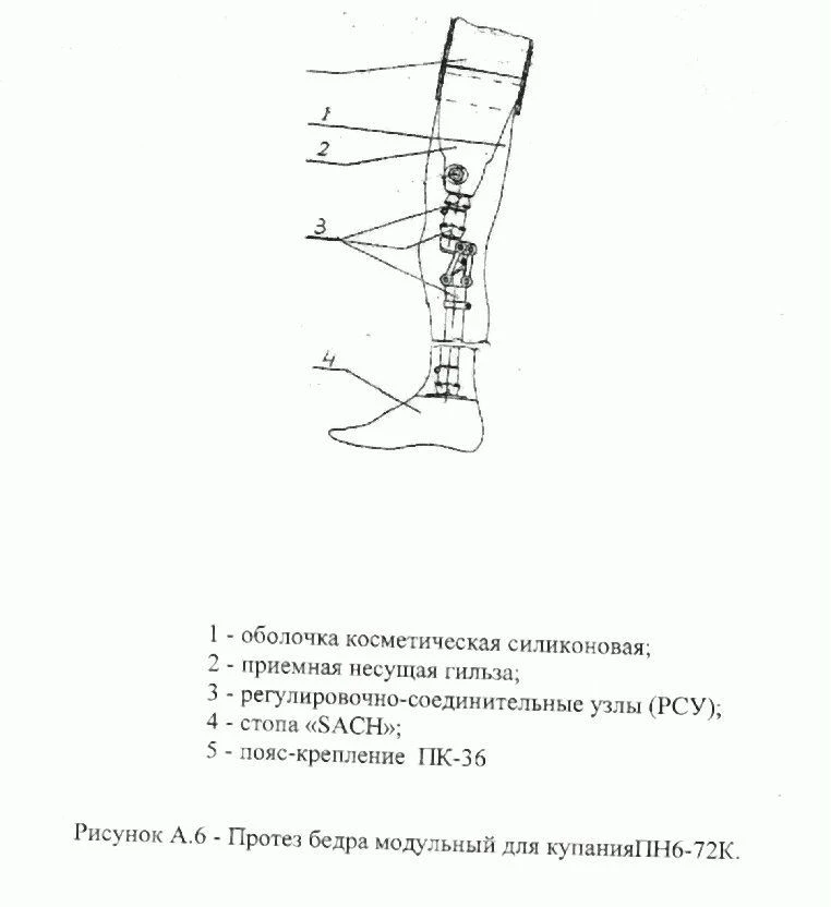 Bath Prosthesis for Upper, Middle, and Lower Thigh Residual Limb PN6-72K