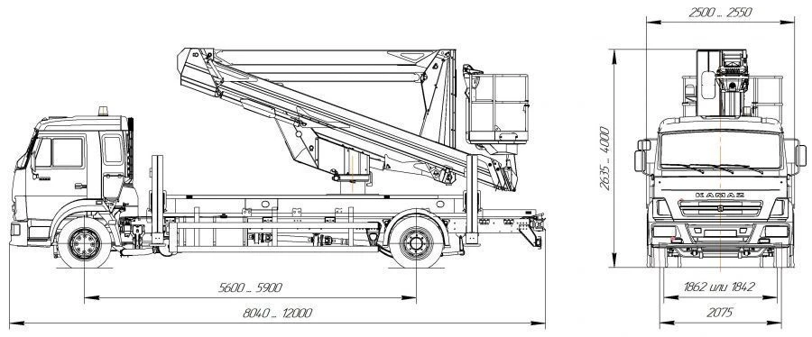 مركبة متنقلة مزودة بمنصات رفع R180T، VA180T فيلمش-سي نوع 57510