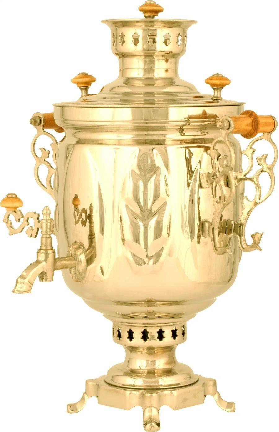 Traditional Charcoal Samovar 5 Liters Brass