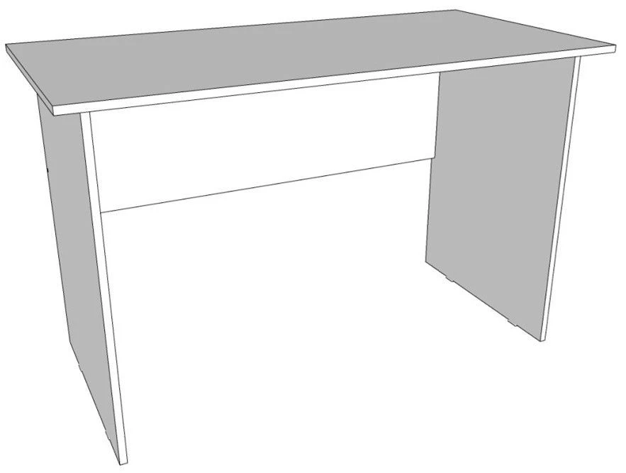 Rectangular Office Writing Desk Without Drawer
