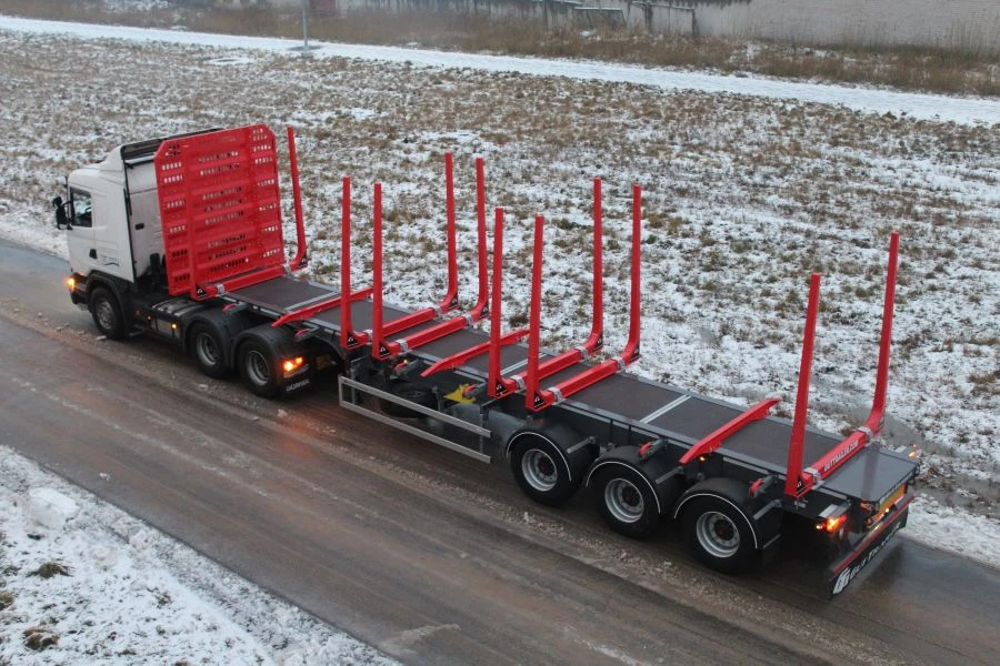 Three-Axle Log Transport Semi-Trailer TSA-453