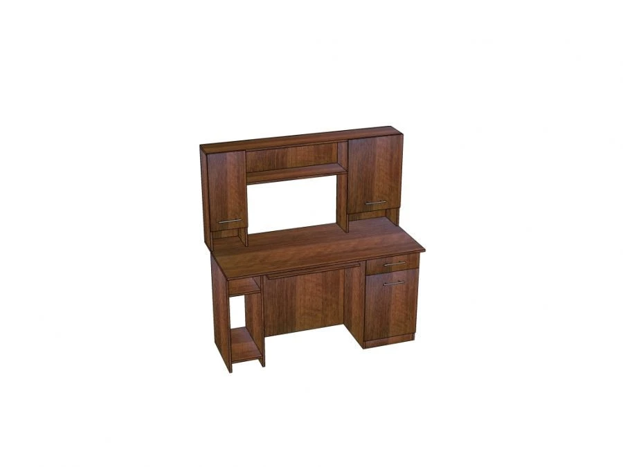 مكتب كمبيوتر مريح مع وحدات تخزين