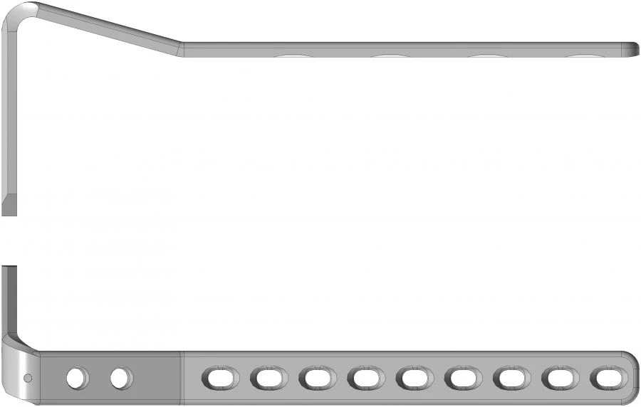 لوحة زاوية دوارة بزاوية 90 درجة للمالئ الوسيط مع تماس محدود