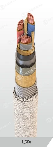 Power Cable with Copper Conductors, Paper Insulation, 6-10 kV, Type C